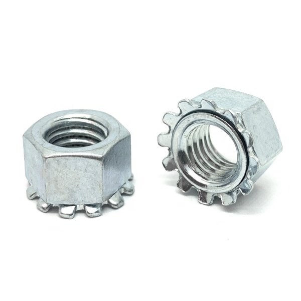 Boltsandnuts.Com External Tooth Lock Washer Lock Nut, M8-1.25, Class 8, Zinc Plated, 2000 PK M8CNKE8Z-2000 - main